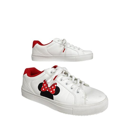 Disney Aldi Minnie Mouse Character Lace Up Women's Court Sneakers Size 9 - Picture 1 of 10